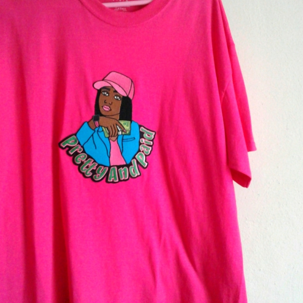 Pretty and Paid women t shirt with chennelle patch